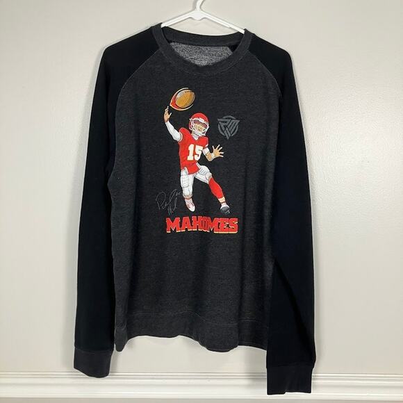 PM II Kansas City Chiefs Quarterback Patrick Mahomes Crewneck Sweatshirt Size L - Picture 1 of 6